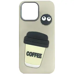 Чохол TPU Leather Toys для Apple iPhone 15 (6.1) Coffee / Sand