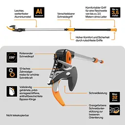 Садовий висоторіз Fiskars PowerGear™ X UPX82, 1.65 м, до 32 мм (1023625) - мініатюра 3