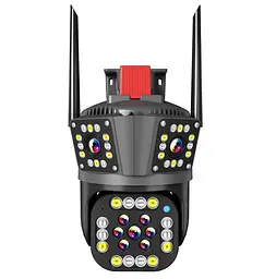 2+2+2Мп Wi-Fi видеокамера с тремя объективами уличная YOSO YOIPC49D6MP50 PTZ 2.8mm V380 - мініатюра 1