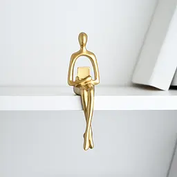 Декоративна статуетка MBM My Home Людина з книгою золота (DH-ST-26 GOLD) - мініатюра 4