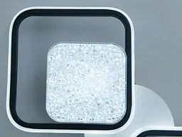 LED люстра 11 квадратів білий чорний 65Вт пульт - мініатюра 4
