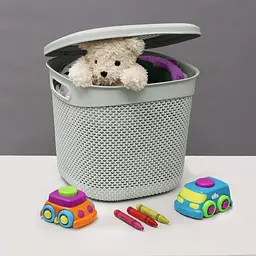 Корзина Ucsan Plastik Drop прямокутна сiрий металiк 15 л (166007.2) - мініатюра 3