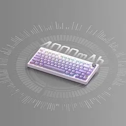 Клавіатура Клавіатура MageGee Light 75 RGB Фіолетовий Bird Switch Wireless (6971969728813) Білий/Фіолетовий - мініатюра 8