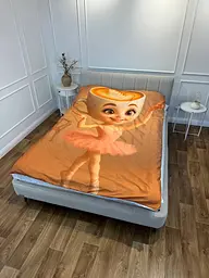 Постільна білизна 3D Ballerina Cappuccino полуторна мікросатин 150×215 см - мініатюра 6