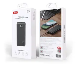 Портативний акумулятор - універсальна батарея XO PR238 10000 mAh 22.5W чорна - мініатюра 4