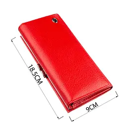Жіночий гаманець із монетницею на клямці ST Leather 18957 червоний - мініатюра 6