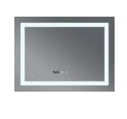 Дзеркало Mixxus WARM MR02-90x70 з LED Touch, Anti-fog, димером, регулюванням яскравості, годинником (MI6673) - мініатюра 3
