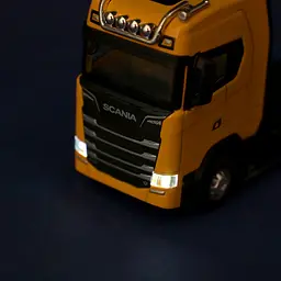 Трейлер металопластиковий тагяч фура головка сканія Scania автопром AP7539AB бат, світло, звук, у короб.15*7*10см - мініатюра 6