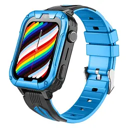 Смарт-годинник дитячі з відеодзвінком Wonlex KT32 Original WI-FI GPS SIM-карта Blue (18344) - мініатюра 3