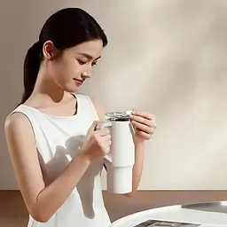 Термокухоль MiJia Straw Cup 1л White [MJXGB01RM] [115322] - мініатюра 4