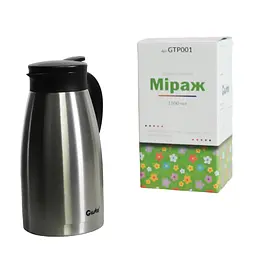 Термос-кувшин Gusto Мираж GTP001 1500 мл серебристый - миниатюра 3