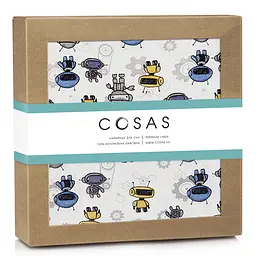 Пелюшки фланелеві Cosas Robots 80х100 см, сірі