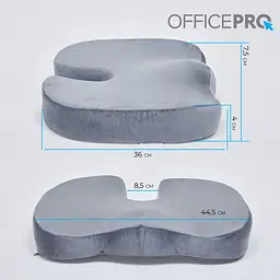 Подушка для сидіння OfficePro Gray (SP750G) - мініатюра 7