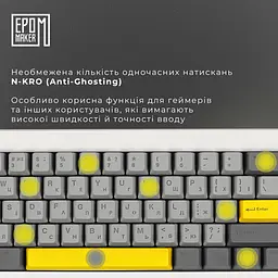 Клавіатура Epomaker Shadow-X Wisteria Linear White механічна бездротова (SHX-W-WL) - мініатюра 10