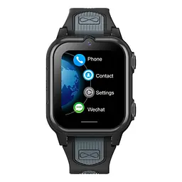 Розумний годинник для дитини Lemfo D2 Max з GPS трекером, 4G відеозв’язком, SIM-карткою, Wi-Fi, прослуховуванням, кнопкою SOS та українською мовою Чорний - мініатюра 2