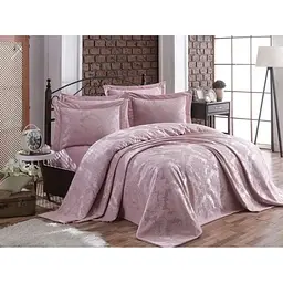 Покривало з наволочками Ezgi Pudra 240 x 260 см Gardines pbe0051058