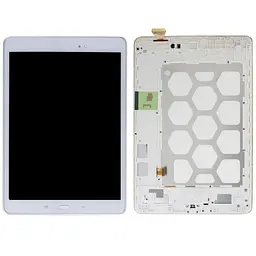 Дисплей Samsung T550 Galaxy Tab A 9.7/T555 білий, оригінал PRC, з рамкою