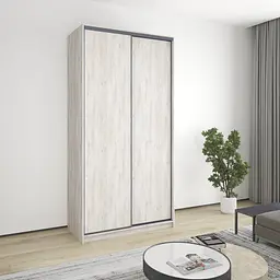 Шафа-купе дводверна MebelStar Баварія 2ДСП 120x60x240 см Аляска сірий (MBS-4385)