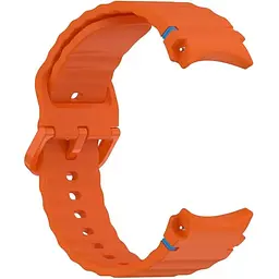 Силіконовий ремінець BeCover Ribbed Tape для Samsung Galaxy Watch (20 mm) 3 41 mm/4 40mm-44mm/5 40-44mm/6 40-44mm/7 40-44mm Orange (712046) - мініатюра 2