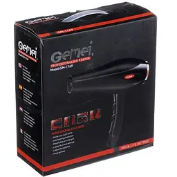 Фен для волосся Gemei Gm-1769 1800 Вт  - мініатюра 3