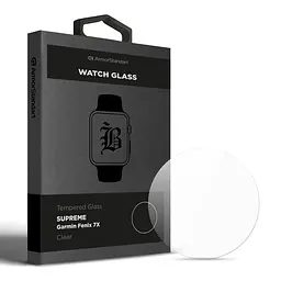 Захисне скло 3D для Garmin Fenix 7X, Supreme Black Icon, прозоре, на весь екран, глянцеве, з олеофобним покриттям, простий монтаж, не залишає слідів, ArmorStandart (ARM84719)
