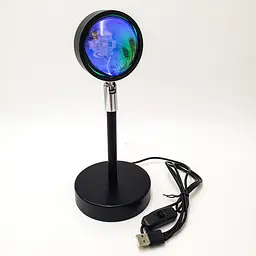 Проекційний світильник лампа для заходу сонця світанку USB LED Lamp UKC Sunset Lamp - мініатюра 2