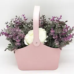 Подарункова коробка UFO Flowers 23х18x17 см рожева (W9569 PINK BOX Flowers) - мініатюра 2