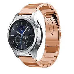 Металевий ремінець Watchbands Stainless Steel для Samsung Gear S3 Samsung Galaxy Watch 46mm Silver - рожево-золотий (WB005METALROSEGOLD) - мініатюра 2