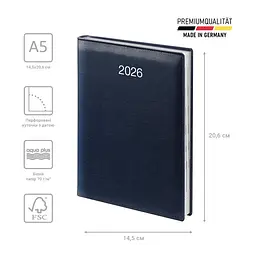 Щоденник Brunnen 2026 Стандарт Soft синiй (73-795 36 306) - мініатюра 4