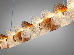 Підвісна LED люстра Diasha MD25115/1000CG шампань 55Вт пульт 3 режими - мініатюра 4