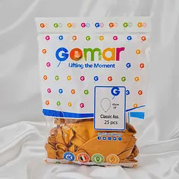 Надувні повітряні кульки Gemar 45 см (18") 25 шт наповнення повітрям або гелієм Золотистий - мініатюра 2