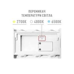 Фасадний світлодіодний світильник MAXUS MWL 6W 3CCT IP65 WH Square - мініатюра 3
