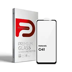 Захисне скло для Motorola G41, Full Glue, 2.5D, на весь екран, глянцеве, загартоване 9H, повне проклеювання по всій поверхні, з чорною рамкою, протиударне, ArmorStandart (ARM65485)