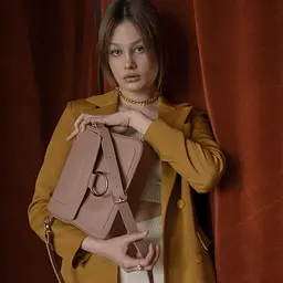 Жіноча шкіряна сумка Jessie карамель краст - мініатюра 4