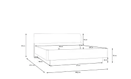 Кровать 1,8 Mayacus JCKL2182 ( без основы под матрас ) - миниатюра 4