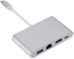 Мультипортовий адаптер Dynamode USB 3.1 Type-C to HDMI (DOCK-USB-TYPEC-HDMI-USB3.0-RJ45)