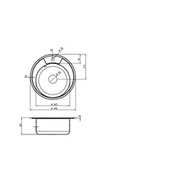 Кухонна мийка Kroner KRP Dekor-490 (0,6 мм) CV022761, Decor - мініатюра 2