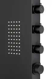 Душова панель Corsan Duo black LED A777MBLLED, Чорний матовий - мініатюра 3