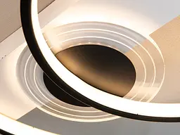 Стельова LED-люстра Diasha MX2247/2WH+BK, подвійне кільце, 64 W, Ø46 см - мініатюра 6