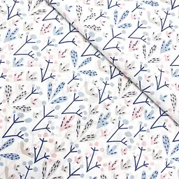 Дитяча постільна білизна в ліжечко FLOWERS CS8, фуксія (BushRoseBlue_DotsRose_140) - мініатюра 8