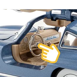 Колекційна металева модель автомобіля АвтоЕксперт Mercedes-Benz 300SL Gullwing з інерцією, світлом та звуком 1:24 - мініатюра 4