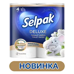 Туалетний папір Selpak Deluxe 3 шари 4 рулони (8690530046566) - мініатюра 2