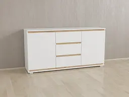 Комод Forte Mikkel Ш 1502/В 759/Г 390 Білий-Дуб крафт планки - мініатюра 2