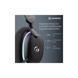 Навушники GamePro Asgard Bragi 7.1 RGB Tri-Mod Black (HSW250B) - мініатюра 11
