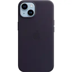 Чохол Apple Leather Case with MagSafe для Apple iPhone 14 Ink (MPP63) [77036]