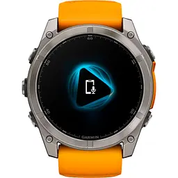 Смарт-годинник Garmin Fenix 8 AMOLED Sapphire 51mm Titanium with Spark Orange/Graphite Silicone Band (010-02905-10) [115048] - мініатюра 7