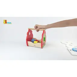 Дерев'яний сортер Viga Toys Веселий будиночок (50533) - мініатюра 3