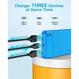 Портативний зарядний пристрій AsperX з виходом USB C 10000 мАг упаковка з 2 шт. - мініатюра 3