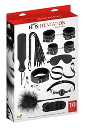 Набір для BDSM усе-в-одному Fetish Tentation SM Bondage Box in vegan leather, 10 предметів - мініатюра 5