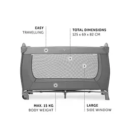 Дитячий манеж Hauck Sleep N Play Go Plus Grey, сірий (60081-8) - мініатюра 2